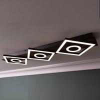 Brilliant Plafondlamp zwart met houtMaureen 88cm - G80113/76 - thumbnail