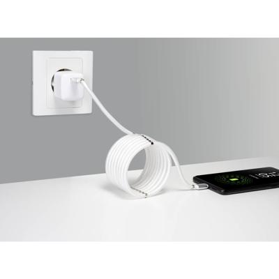 Renkforce TO-6886785 USB-kabel USB 2.0 USB-C stekker, USB-C stekker 2.00 m Wit Vergulde steekcontacten