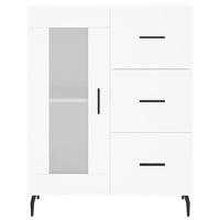 Dressoir 69,5x34x90 cm bewerkt hout wit - thumbnail