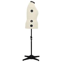 VidaXL Paspop verstelbaar vrouw maat 44-50 l crèmekleurig - thumbnail