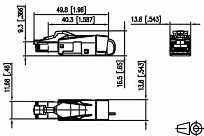 Metz Connect Verlegekabel Op locatie monteerbare RJ45-stekker 130E405032-E Stekker Zwart 1 stuk(s)