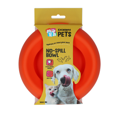 Excellent Pets No-Spill Bowl 300ml Oranje S Excellent Pets No-Spill Bowl 300ml Oranje S