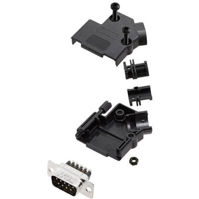 Amphenol L17D45PK-P-15-L717DA15PST D-sub male connectorset 45 ° Aantal polen: 15 Schroeven 1 stuk(s)