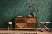 Livingwalls Famous Garden - Petrol - 393553 - thumbnail