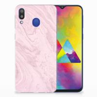 Samsung Galaxy M20 (Power) | Flexibel TPU | Siliconen hoesje | Marble Pink - Origineel Cadeau Vriendin - thumbnail