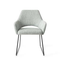 Jesper Home Yanai eetkamerstoel Soft Sage slide black - thumbnail