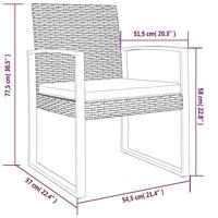 Tuinstoelen 2 st polypropeen rattan zwart - thumbnail