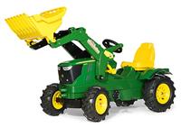 Rolly Toys rollyFarmtrac John Deere 6210R traptrekker met voorlader en luchtbanden - thumbnail