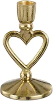Mica Decorations kandelaar aluminium hart 7.5x7x15cm goud - thumbnail