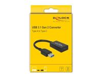 Delock USB-kabel USB 3.2 Gen2 USB-A stekker, USB-C bus 0.15 m Zwart 65698 - thumbnail