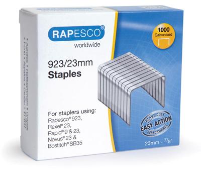 Nieten Rapesco Heavy Duty 923 23mm 1000 stuks zilver Nieten Rapesco Heavy Duty 923 23mm 1000 stuks zilver