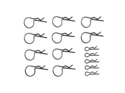 Tamiya 1:10 Bodyklemmenset Zwart Lengte: 25 mm 15 stuk(s)