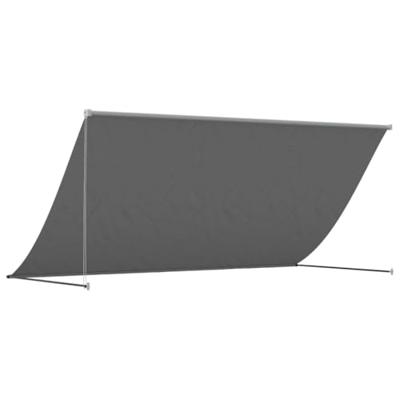 Luifel uittrekbaar 300x150 cm stof en staal antracietkleurig - thumbnail
