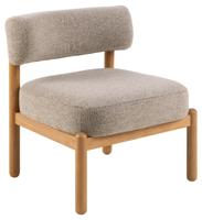 Bendt Fauteuil 'Conni', Eikenhout en bouclé, kleur Beige - thumbnail
