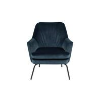 Bendt  Fauteuil 'Kian' Velvet, kleur donkerblauw - thumbnail