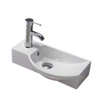 Fontein Sanilux Bee 40x22x10cm met Afvoer en Kraan Keramiek Wit (Kraan Links) - thumbnail