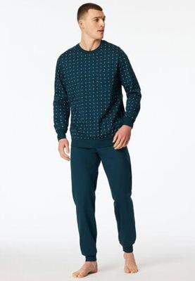 Schiesser pyjama heren Katoen lange mouw- Comfort Essentials - Zonder boordjes