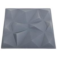 24 st Wandpanelen 3D 6 m 50x50 cm diamantgrijs - thumbnail