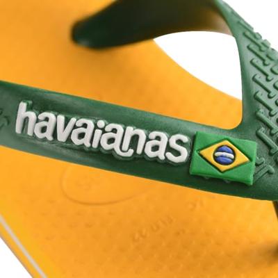 Teenslippers voor baby Brasil Logo II HAVAIANAS geel