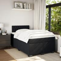 Boxspring met matras fluweel zwart 120x200 cm - thumbnail