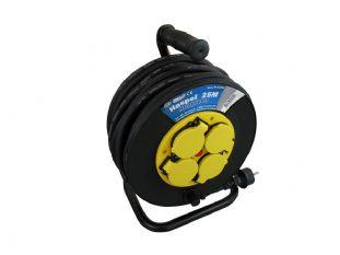 KabelHaspel 25 meter 3x1,5mm² H07 neopreen snoer met thermische beveiliging