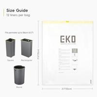 Afvalzak EKO type E 25-35 liter met trekband wit 12 stuks - thumbnail