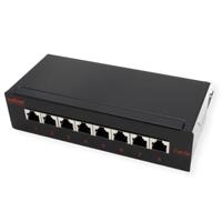 ROLINE Patchpaneel, 8 Poorts, Cat.5e (Class D), afgeschermd, zwart - thumbnail