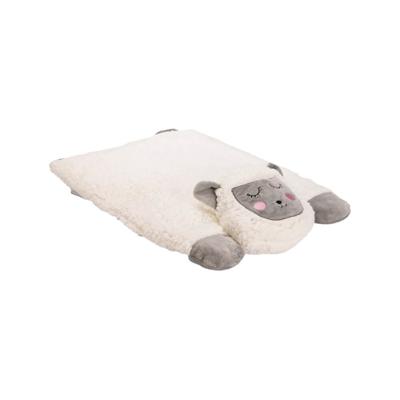 Beeztees kitten lama casto - kattenkussen - pluche - wit - 60x40x12 cm