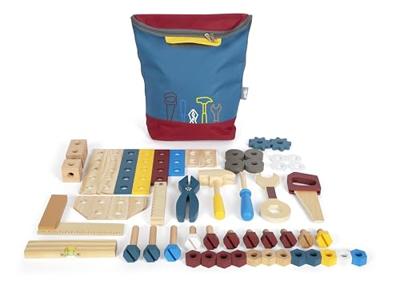 Ambachtelijke rugzak voor kinderen WORKSHOP SMALL FOOT® met accessoires meerkleurig