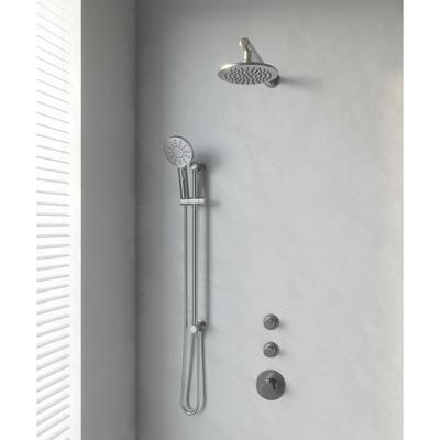 Brauer Brushed Edition Thermostatische Regendoucheset Inbouw - Hoofddouche 20 cm - Rechte Wandarm - Handdouche 3 Standen - Doucheslang - Geintegreerde Glijstang - Rvs