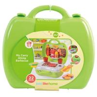 Bongers Speelgoed My carry allong barbeque, een barbeque in makkelijk meeneem koffertje - thumbnail