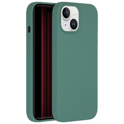 Accezz Liquid Silicone Backcover iPhone 15 Telefoonhoesje Groen
