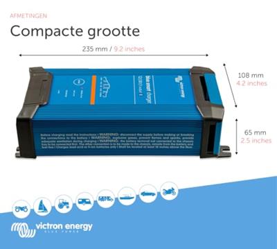 VICTRON Blauwe slimme oplader IP22 - 12V - 30A - 1 uitgang - thumbnail