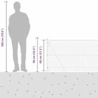 VidaXL Afrasteringspaal grijs 25 x 0,8 m (36 mm gaas) staal en pvc - thumbnail