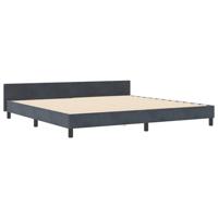 Bedframe fluweel donkergrijs 200x200 cm - thumbnail