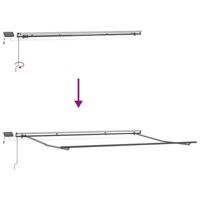Luifel handmatig uittrekbaar en LED 500x300 cm antraciet en wit - thumbnail