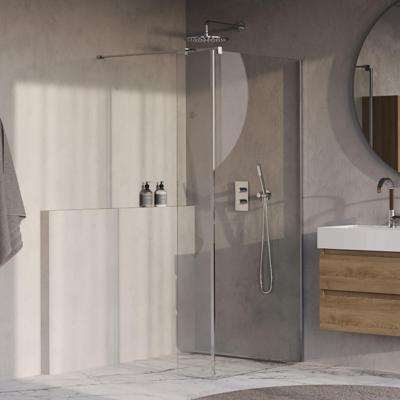BRAUER Oblivion Inloopdouche - 100x200cm - 30cm zijwand - glascoating - helder glas - Chroom GS-OBI2H10030200CE