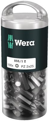 Wera 855/1 Z Bits Pozidriv, PZ 2 x 25 mm (100 Bits pro Box) - 1 stuk(s) - 05072444001