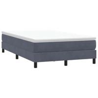 Boxspring zonder matras fluweel donkergrijs 120x220 cm - thumbnail