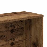 Boekenkast 157x24x160 cm bewerkt hout oud houtkleurig - thumbnail