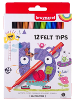 Viltstift bruynzeel kids assorti 12 stuks - thumbnail