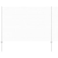 VidaXL Hek met paal zilver 1,6 x 25 m staal - thumbnail