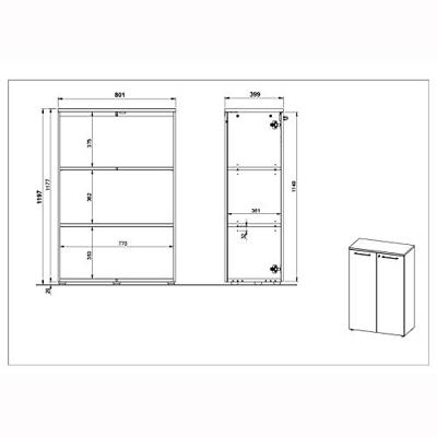Germania Agenda Kantoorkast 120 cm Deuren Eiken Germania Agenda Kantoorkast 120 cm Deuren Eiken