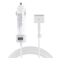 45W-2 5.1 V 2.1 A USB interface autolader met 14.85 V 3.05 A T MagSafe 2 interface data kabel (wit) - thumbnail