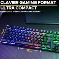 Gaming Keyboard The G-Lab KEYZ CAESIUM TKL WIRELESS Zwart AZERTY - thumbnail