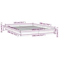 Bedframe LED massief hout wit 135x190 cm 4FT6 Double - thumbnail