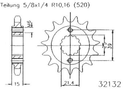 ESJOT Sprocket 520 14z standard