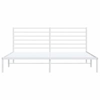 Bedframe met hoofdbord metaal wit 180x200 cm - thumbnail
