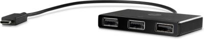 HP Inc. HP USB-C to USB-A - Hub - 3 x SuperSpeed USB 3.0 Z6A00AA USB-hub 3 poorten USB-A USB 3.2 Gen1 5 GBit/s Met USB-C stekker Zwart HP Inc. HP USB-C to USB-A - Hub - 3 x SuperSpeed USB 3.0 Z6A00AA USB-hub 3 poorten USB-A USB 3.2 Gen1 5 GBit/s Met USB-C stekker Zwart