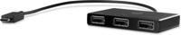HP Inc. HP USB-C to USB-A - Hub - 3 x SuperSpeed USB 3.0 Z6A00AA USB-hub 3 poorten USB-A USB 3.2 Gen1 5 GBit/s Met USB-C stekker Zwart - thumbnail
